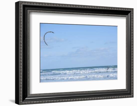 USA, Florida, New Smyrna Beach, kite surfer.-Lisa S. Engelbrecht-Framed Photographic Print