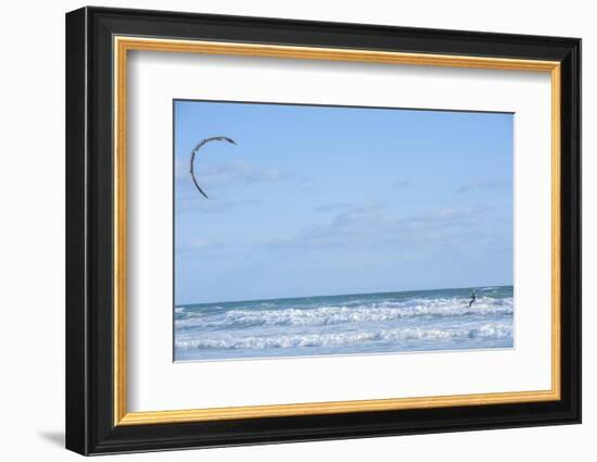 USA, Florida, New Smyrna Beach, kite surfer.-Lisa S. Engelbrecht-Framed Photographic Print