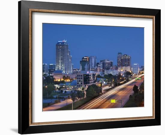 Usa, Florida, Orlando, Downtown Skyline and Interstate 4-John Coletti-Framed Photographic Print