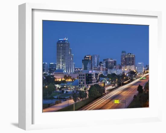 Usa, Florida, Orlando, Downtown Skyline and Interstate 4-John Coletti-Framed Photographic Print