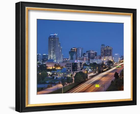 Usa, Florida, Orlando, Downtown Skyline and Interstate 4-John Coletti-Framed Photographic Print