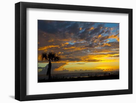 USA, Florida, Sarasota, Siesta Key. Seascape at sunset-Bernard Friel-Framed Photographic Print