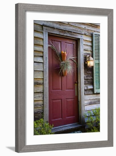 USA, Florida, St. Augustine, Entrance to an old wooden house.-Joanne Wells-Framed Photographic Print