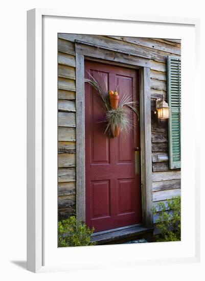 USA, Florida, St. Augustine, Entrance to an old wooden house.-Joanne Wells-Framed Photographic Print