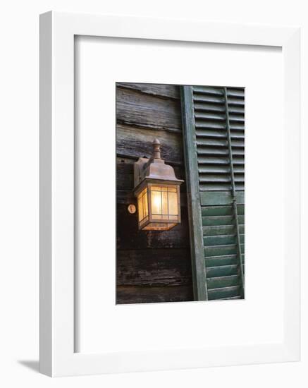 USA, Florida, St. Augustine, Shutter and lantern on old house.-Joanne Wells-Framed Photographic Print