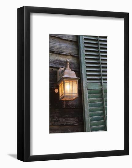 USA, Florida, St. Augustine, Shutter and lantern on old house.-Joanne Wells-Framed Photographic Print