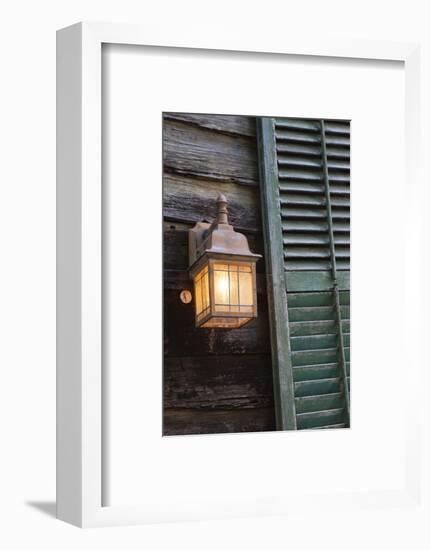 USA, Florida, St. Augustine, Shutter and lantern on old house.-Joanne Wells-Framed Photographic Print