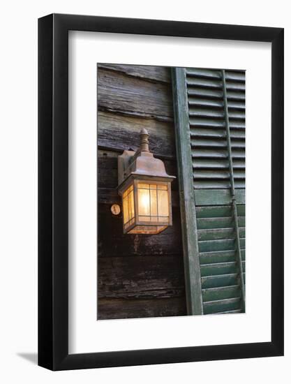 USA, Florida, St. Augustine, Shutter and lantern on old house.-Joanne Wells-Framed Photographic Print