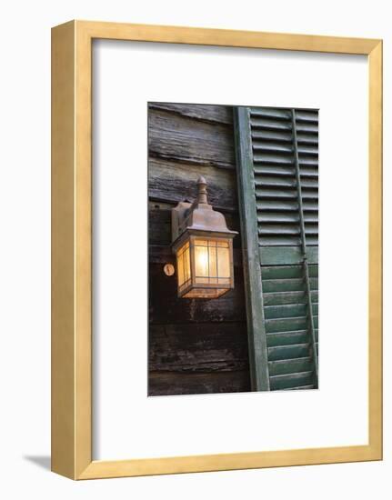 USA, Florida, St. Augustine, Shutter and lantern on old house.-Joanne Wells-Framed Photographic Print