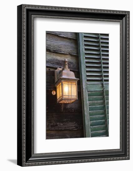 USA, Florida, St. Augustine, Shutter and lantern on old house.-Joanne Wells-Framed Photographic Print