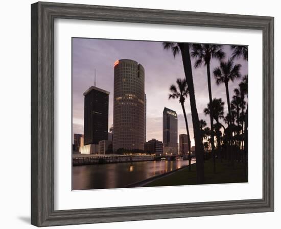 USA, Florida, Tampa, Skyline from Hillsborough River-Walter Bibikow-Framed Photographic Print