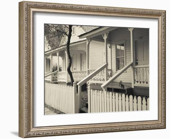 USA, Florida, Tampa, Ybor City, Cuban Heritage Area, Centennial Park, Row Houses-Walter Bibikow-Framed Photographic Print