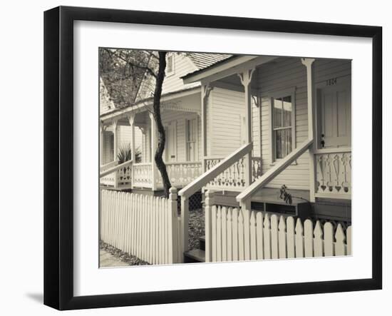 USA, Florida, Tampa, Ybor City, Cuban Heritage Area, Centennial Park, Row Houses-Walter Bibikow-Framed Photographic Print