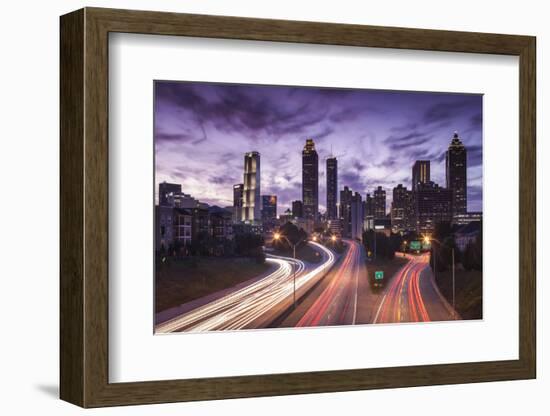 USA, Georgia, Atlanta, City Skyline from Interstate 20-Walter Bibikow-Framed Photographic Print