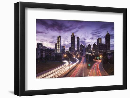 USA, Georgia, Atlanta, City Skyline from Interstate 20-Walter Bibikow-Framed Photographic Print