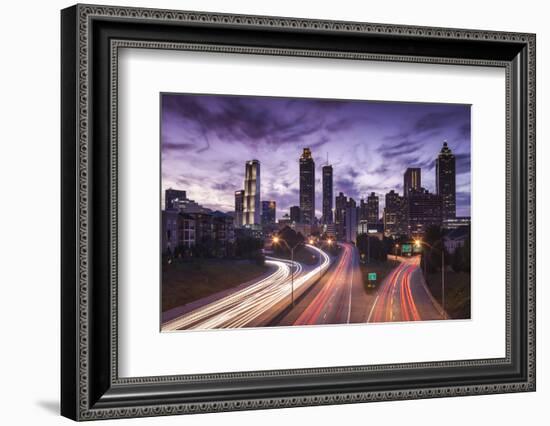 USA, Georgia, Atlanta, City Skyline from Interstate 20-Walter Bibikow-Framed Photographic Print