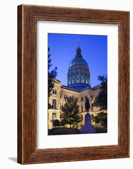 USA, Georgia, Atlanta, Georgia State Capitol Building, State House-Walter Bibikow-Framed Photographic Print