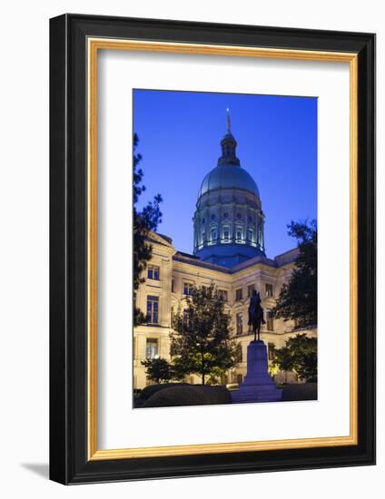 USA, Georgia, Atlanta, Georgia State Capitol Building, State House-Walter Bibikow-Framed Photographic Print