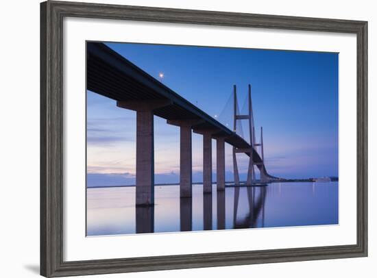 USA, Georgia, Brunswick, Sidney Lanier Bridge, across the Brunswick River-Walter Bibikow-Framed Photographic Print