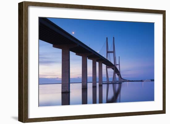 USA, Georgia, Brunswick, Sidney Lanier Bridge, across the Brunswick River-Walter Bibikow-Framed Photographic Print