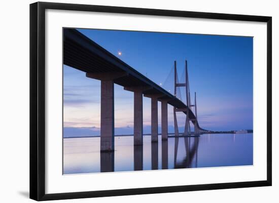 USA, Georgia, Brunswick, Sidney Lanier Bridge, across the Brunswick River-Walter Bibikow-Framed Photographic Print