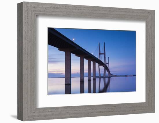 USA, Georgia, Brunswick, Sidney Lanier Bridge, across the Brunswick River-Walter Bibikow-Framed Photographic Print