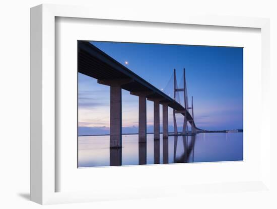 USA, Georgia, Brunswick, Sidney Lanier Bridge, across the Brunswick River-Walter Bibikow-Framed Photographic Print