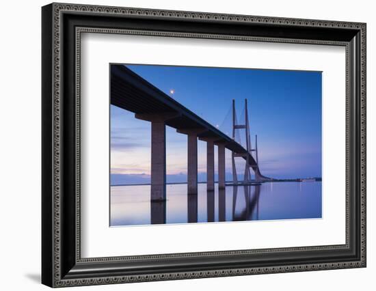 USA, Georgia, Brunswick, Sidney Lanier Bridge, across the Brunswick River-Walter Bibikow-Framed Photographic Print