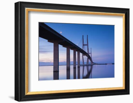 USA, Georgia, Brunswick, Sidney Lanier Bridge, across the Brunswick River-Walter Bibikow-Framed Photographic Print