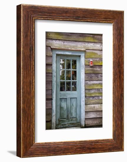 USA, Georgia, Savannah, An old door in the Historic District.-Joanne Wells-Framed Photographic Print