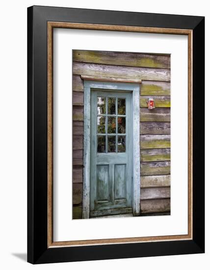 USA, Georgia, Savannah, An old door in the Historic District.-Joanne Wells-Framed Photographic Print