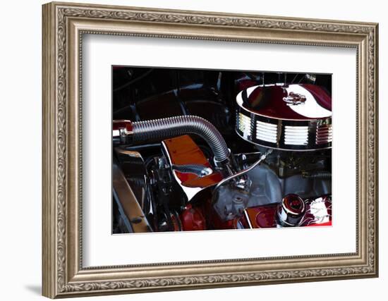 USA, Georgia, Savannah, Engine of a Car in Car Show-Joanne Wells-Framed Photographic Print