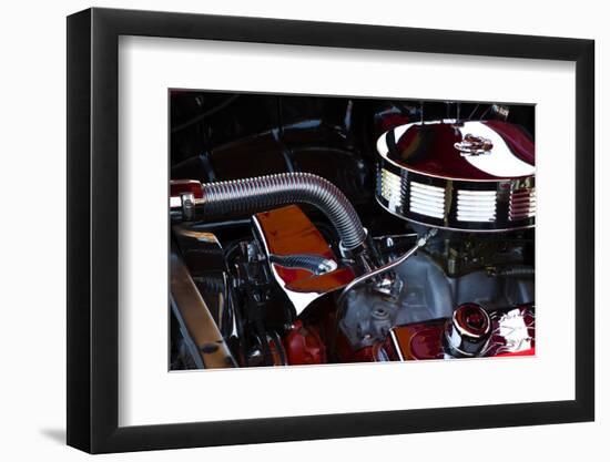 USA, Georgia, Savannah, Engine of a Car in Car Show-Joanne Wells-Framed Photographic Print