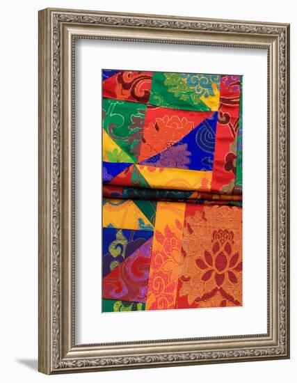 USA; Georgia; Savannah; Fabric from Nepal on display-Joanne Wells-Framed Photographic Print