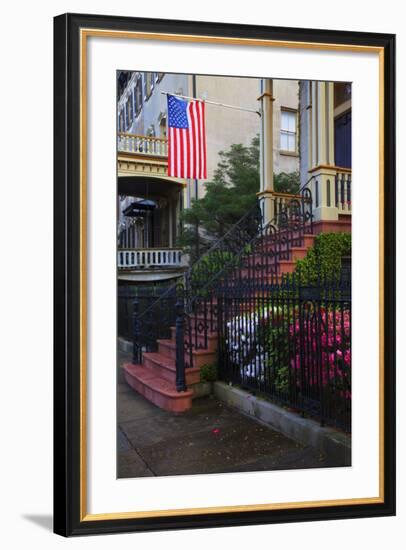 USA, Georgia, Savannah, House in the Historic District-Joanne Wells-Framed Photographic Print
