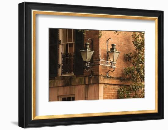 USA, Georgia, Savannah, House in the Historic District-Joanne Wells-Framed Photographic Print