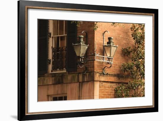 USA, Georgia, Savannah, House in the Historic District-Joanne Wells-Framed Photographic Print