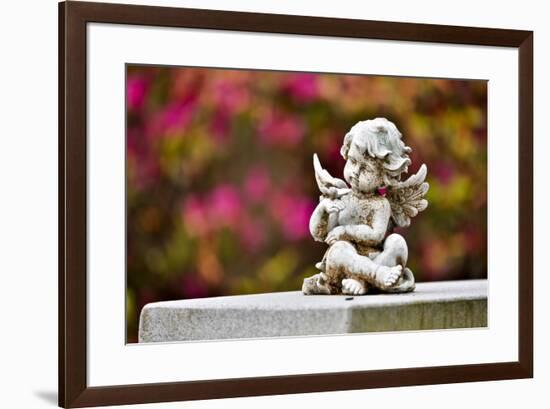 USA, Georgia, Savannah. Little Angel at a Cemetery-Hollice Looney-Framed Photographic Print