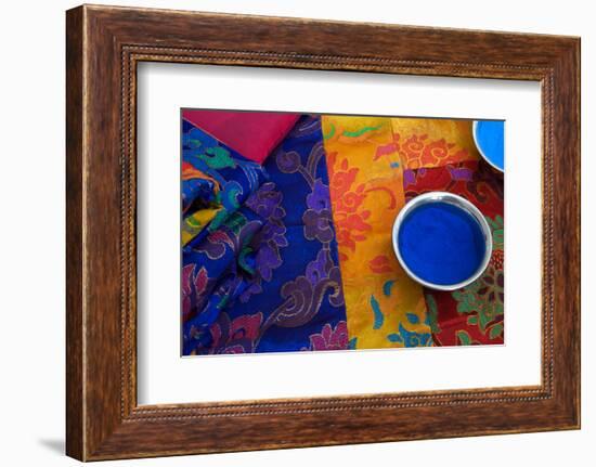 USA; Georgia; Savannah; Silver cup of sand used by Tibetan Monks for the art of sand painting-Joanne Wells-Framed Photographic Print