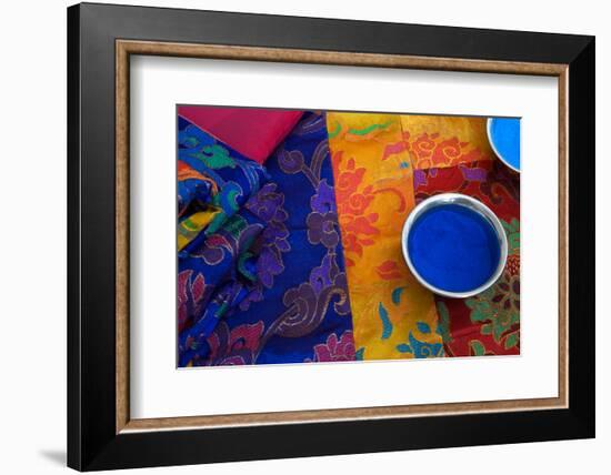 USA; Georgia; Savannah; Silver cup of sand used by Tibetan Monks for the art of sand painting-Joanne Wells-Framed Photographic Print