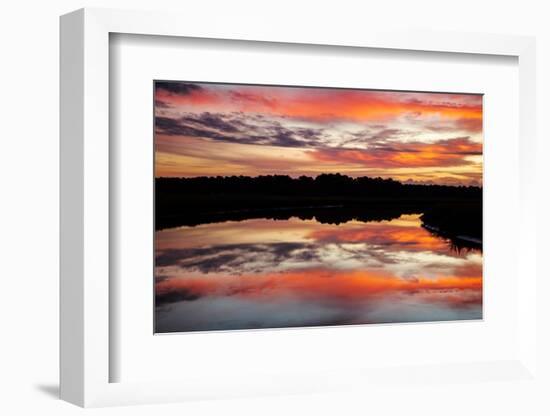 USA, Georgia, Savannah. Sunrise along Grimball Creek.-Joanne Wells-Framed Photographic Print