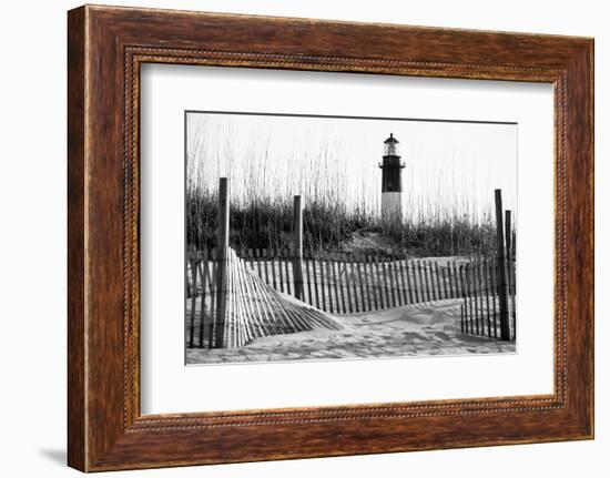 USA, Georgia, Tybee Island, Fences and Lighthouse-Ann Collins-Framed Photographic Print