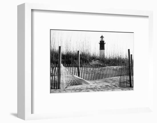 USA, Georgia, Tybee Island, Fences and Lighthouse-Ann Collins-Framed Photographic Print