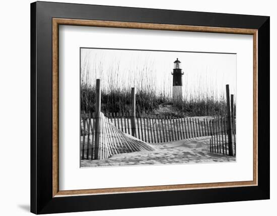 USA, Georgia, Tybee Island, Fences and Lighthouse-Ann Collins-Framed Photographic Print