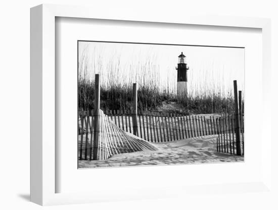 USA, Georgia, Tybee Island, Fences and Lighthouse-Ann Collins-Framed Photographic Print