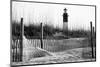 USA, Georgia, Tybee Island, Fences and Lighthouse-Ann Collins-Mounted Photographic Print
