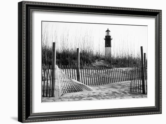 USA, Georgia, Tybee Island, Fences and Lighthouse-Ann Collins-Framed Photographic Print