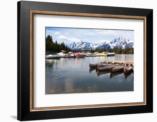 USA, Grand Teton National Park, Canoes-Catharina Lux-Framed Photographic Print