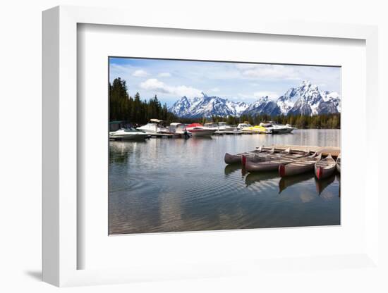 USA, Grand Teton National Park, Canoes-Catharina Lux-Framed Photographic Print