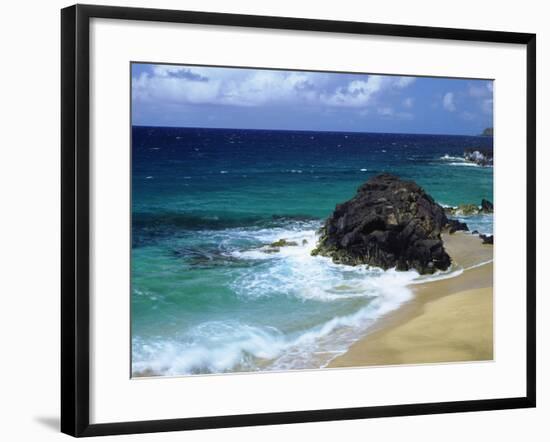 USA, Hawaii, a Wave Breaks on a Beach-Jaynes Gallery-Framed Photographic Print